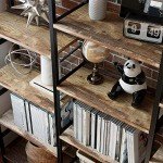 Triple Wide 5-Tier Industrial Bookcase with Metal Frame