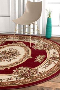 Le Petit Palais Red Round Traditional Area Rug
