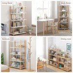 5-Tier Modern Wooden Bookcase and Storage Rack