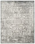 Elegant Grey & Ivory Area Rug - 8' x 10