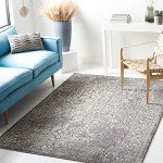 Elegant Grey & Ivory Area Rug - 8' x 10
