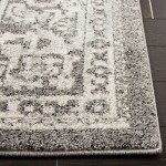 Elegant Grey & Ivory Area Rug - 8' x 10