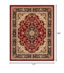 Barclay Collection Medallion Red 9x12 Area Rug