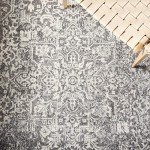 Elegant Grey & Ivory Area Rug - 8' x 10