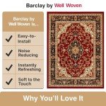 Barclay Collection Medallion Red 9x12 Area Rug