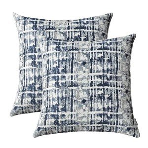 Navy Blue Decorative Throw Pillow Covers - Set of 2