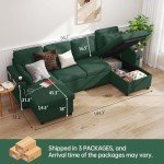DURASPACE U-Shaped Sofa Bed with Double Storage