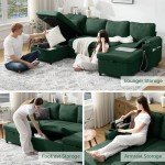 DURASPACE U-Shaped Sofa Bed with Double Storage