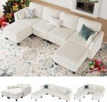 Modular U-Shaped Sofa Couch for Living Room