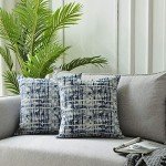 Navy Blue Decorative Throw Pillow Covers - Set of 2
