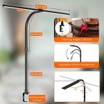 Ksunun Double Head LED Desk Lamp with Dimming