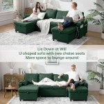 DURASPACE U-Shaped Sofa Bed with Double Storage