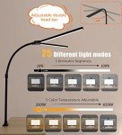 Ksunun Double Head LED Desk Lamp with Dimming