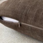 Chocolate Chenille Throw Pillow Covers - Set of 2