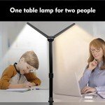 Ksunun Double Head LED Desk Lamp with Dimming