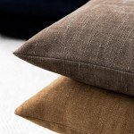 Chocolate Chenille Throw Pillow Covers - Set of 2