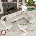 Modular U-Shaped Sofa Couch for Living Room