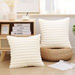 Plush Faux Fur Pillow Covers 18x18 - Set of 2