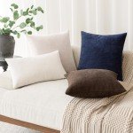 Chocolate Chenille Throw Pillow Covers - Set of 2