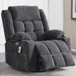 Power Swivel Recliner Chair with Massage and USB