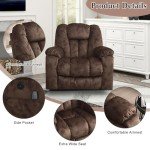 CANMOV Power Lift Recliner Chair with Massage & Heat