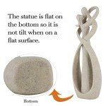 Kissing Lovers Abstract Resin Sculpture for Decor