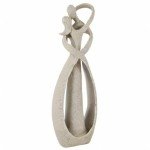 Kissing Lovers Abstract Resin Sculpture for Decor