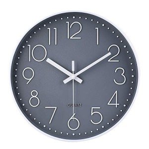 Modern 12-Inch Silent Battery Operated Wall Clock