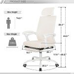 Ergonomic Mesh Office Chair with Footrest and Headrest