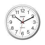 Silent Quartz Wall Clock – 14 Inch Silver Design