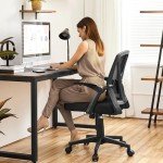 Adjustable Black Mesh Office Chair with Lumbar Support