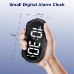 Compact Bedside Digital Clock with Dimmable Brightness