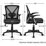 Adjustable Black Mesh Office Chair with Lumbar Support