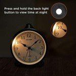 Gold Retro 4" Silent Battery Alarm Clock