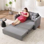 3-in-1 Convertible Sleeper Sofa with Cup Holders