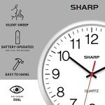Silent Quartz Wall Clock – 14 Inch Silver Design