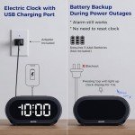Compact Bedside Digital Clock with Dimmable Brightness