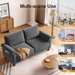 Mid Century Modern 70" Velvet Loveseat Sofa