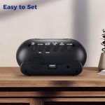 Compact Bedside Digital Clock with Dimmable Brightness