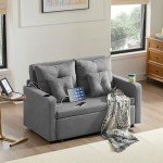 3-in-1 Convertible Sleeper Sofa with Cup Holders