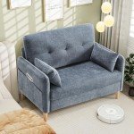 Hanherry 47” Chenille Loveseat Sofa for Small Spaces