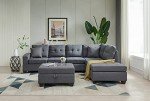 L-Shaped 3-Piece Modular Sectional Sofa Set