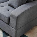 L-Shaped 3-Piece Modular Sectional Sofa Set