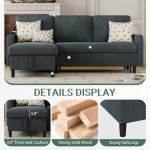Shintenchi 2-in-1 Pull-Out Sofa Bed with Storage