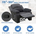 KIZECK Oversized Corduroy Recliner Chair for Relaxing