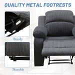 KIZECK Oversized Corduroy Recliner Chair for Relaxing