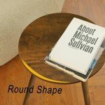 AWASEN Rustic Round Side Table for Small Spaces