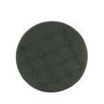 Loden Green Velvet Tufted Round Storage Ottoman