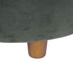 Loden Green Velvet Tufted Round Storage Ottoman