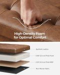 SONGMICS 15" Folding Storage Ottoman - Coffee Brown